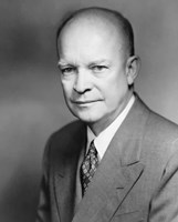 Vector Portrait of Dwight D Eisenhower Fine Art Print