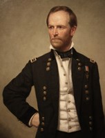 Union Civil War General William Tecumseh Sherman (color) Fine Art Print
