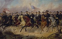 Ulysses S Grant and His Generals on Horeback Fine Art Print