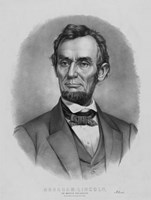 Vintage Abraham Lincoln (black & white) Fine Art Print