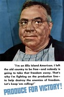 Produce for Victory - Ellis Island American Fine Art Print
