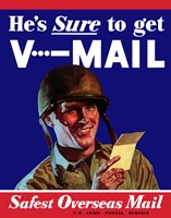 V-Mail, Safest Overseas Mail by John Parrot - various sizes, FulcrumGallery.com brand