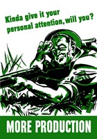 More Production (white & green) Fine Art Print