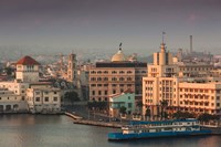Cuba, Havana, Buildings along Havana Bay Fine Art Print