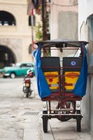 Cuba, Havana, Havana Vieja, pedal taxi Fine Art Print