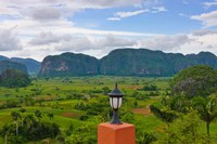 Limestone hill, farming land in Vinales valley, UNESCO World Heritage site, Cuba Fine Art Print