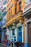 Old house in the historic center, Havana, UNESCO World Heritage site, Cuba Fine Art Print