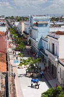 Cuba, Cienfuegos, Avenida 54, pedestrian street Fine Art Print