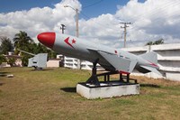 Cuba, Cienfuegos, Naval museum, Soviet-era missile Fine Art Print