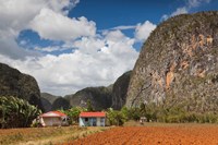 Cuba, Pinar del Rio, Farm by Mogote del Valle rock Fine Art Print