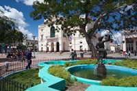 Cuba, Santa Clara, Parque Vidal, Teatro La Caridad Fine Art Print