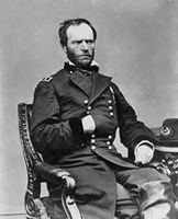 Digitally Restored Vector Portrait of General Sherman Fine Art Print