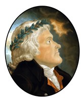Digitally Restored Vector Artwork of Thomas Jefferson (color) Fine Art Print