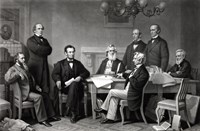 President Lincoln reading the Emancipation Proclamation to his Cabinet by John Parrot - various sizes