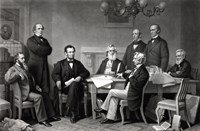 President Lincoln reading the Emancipation Proclamation to his Cabinet Fine Art Print