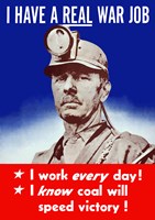 I Have a Real War Job Fine Art Print