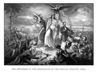 Lady Liberty During the Outbreak of War Fine Art Print
