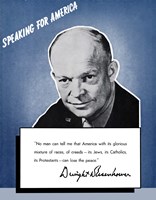 Speaking for America - Dwight Eisenhower Fine Art Print