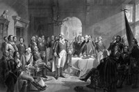 General George Washington and his Military Commanders Meeting Fine Art Print