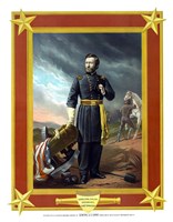 General Ulysses S Grant with Cannon (color) Fine Art Print