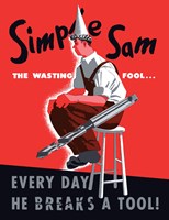 Simple Sam the Wasting Fool Fine Art Print