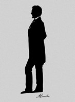 Silhouette of President Abraham Lincoln with Signature Fine Art Print