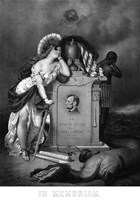 Lady Liberty and a Slave at the Grave of President Lincoln Fine Art Print
