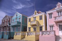 Caribbean architecture, Willemstad, Curacao Fine Art Print