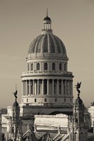 Cuba, Havana, Capitol Building, dawn Fine Art Print