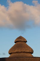 Cuba, Varadero, Varadero Beach, beach palapa Fine Art Print