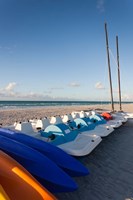 Cuba, Varadero, Varadero Beach, sailboats Fine Art Print