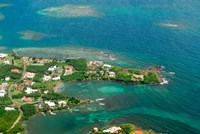 Grenada, City of St George and the beach Fine Art Print