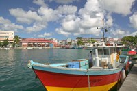 Fish Sellers at the Waterfront, Grande Terre, Guadaloupe, Caribbean Fine Art Print