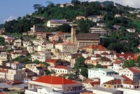 View of Downtown St George, Grenada, Caribbean Fine Art Print