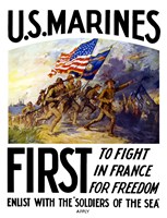 US Marines First Fine Art Print