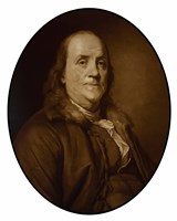 Benjamin Franklin (sepia tone) Fine Art Print