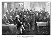 First Twenty-One Presidents Seated Together in The White House Fine Art Print