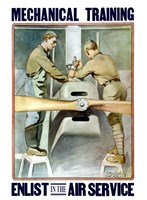 Mechanical training - Enlist in the Air Service Fine Art Print