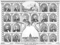 First Eighteen Presidents of The United States Fine Art Print