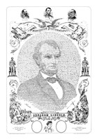 Abraham Lincoln Formed from the Words of The Emancipation Proclamation Fine Art Print