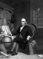 Benjamin Franklin in His Study Fine Art Print
