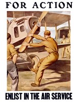 For Action - Enlist in the Air Service Fine Art Print