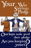 Vintage World War I - Uncle Sam Fine Art Print