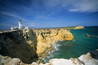 Faro De Cabo Rojo Lighthouse, The Pasaje De La Mona, Puerto Rico Fine Art Print
