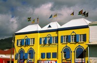 Bright Colorful Building, St Kitts, Caribbean Fine Art Print