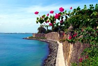 Waterfront Walkway, Fort San Felipe del Morro, San Juan, Puerto Rico, Fine Art Print