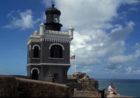 Tower at El Morro Fortress, Old San Juan, Puerto Rico Fine Art Print