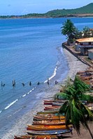 Fishing Boats on Shore, St Lucia Fine Art Print