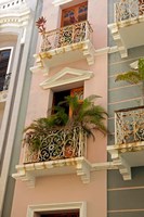 Puerto Rico, San Juan Facades of Old San Juan Fine Art Print