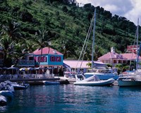 Sopers Hole Wharf, Pussers Landing, Frenchmans Cay, Tortola, Caribbean Fine Art Print